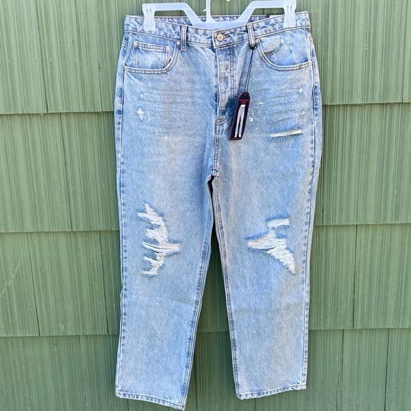 WOMEN’S Juniors Straight Super High-Rise 90's Jeans Pants 2-Pack Size 15 - Picture 7 of 12